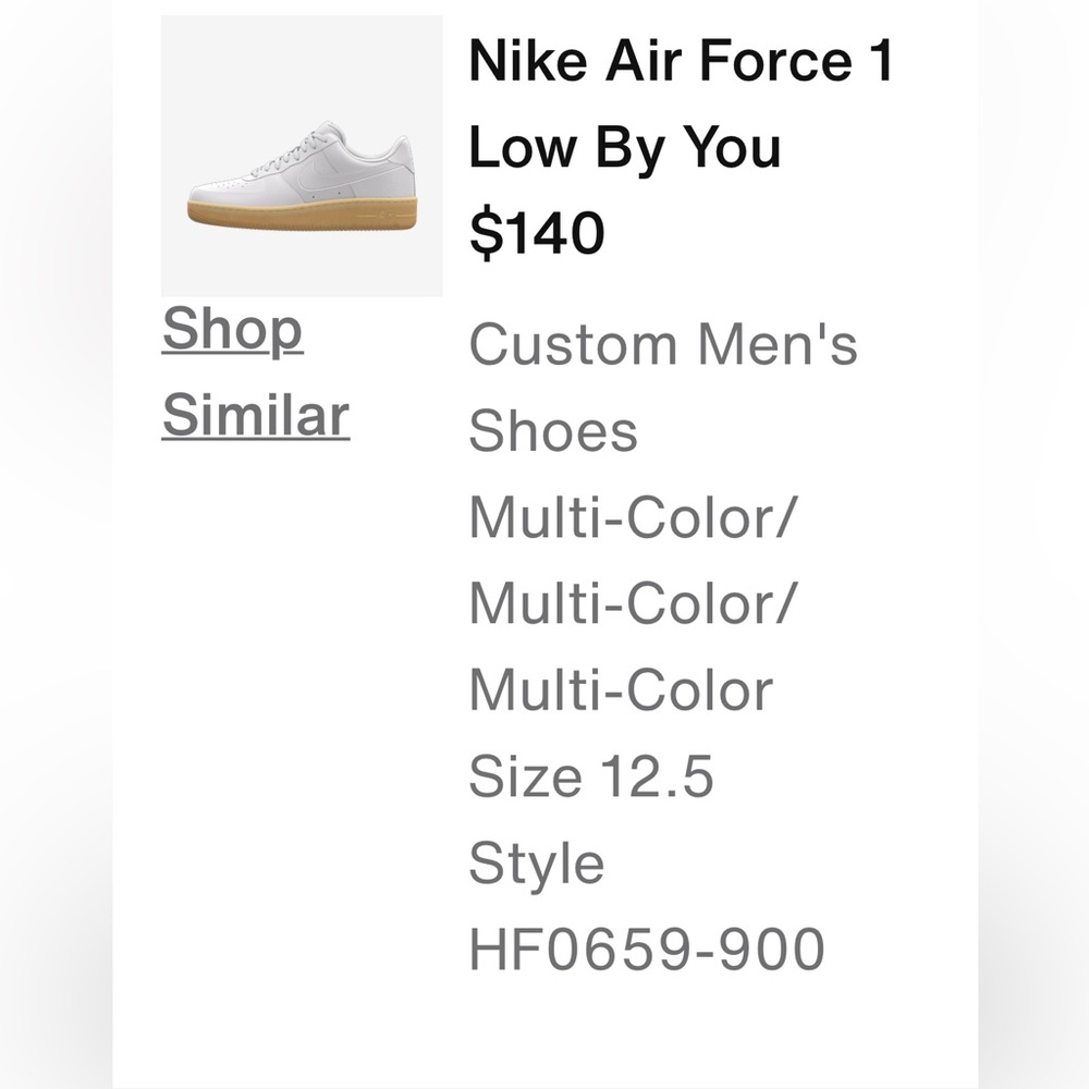 Brand new-Nike Air Force 1 Low Custom Black White Tan